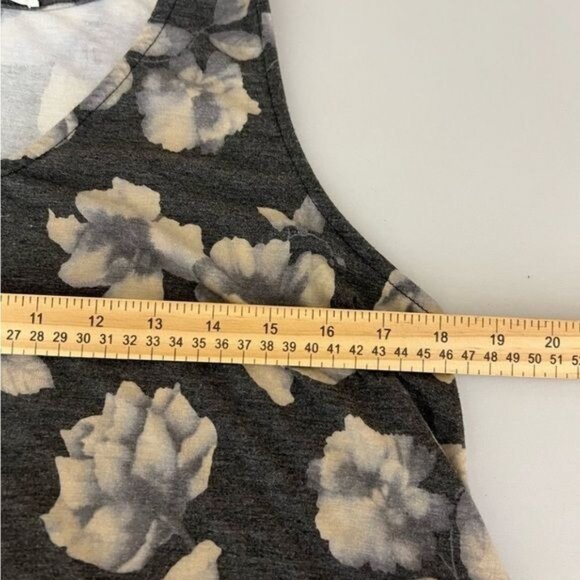 EESOME Women's Sleeveless Floral Dress Gray White Size Medium - Picture 7 of 8